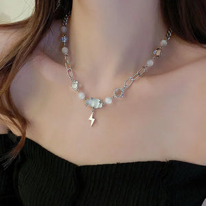 Cloud Lightning Women Necklace Wedding Jewelry Pendant