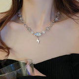 Cloud Lightning Women Necklace Wedding Jewelry Pendant