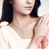 925 Silver Crystal Pendant Necklace for Wedding Party