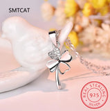 925 Silver Crystal Pendant Necklace for Wedding Party