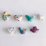 Colorful Animal Hen Beaded Pigeon Ceramic Clay Beads Hand-painted Small Pendant