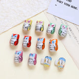 Colorful Owl Bird Turtle Ceramic Beads DIY Jewelry Accessory 20pcs