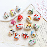 Colorful Owl Bird Turtle Ceramic Beads DIY Jewelry Accessory 20pcs