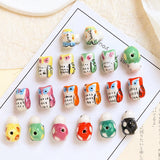 Colorful Owl Bird Turtle Ceramic Beads DIY Jewelry Accessory 20pcs