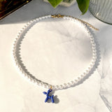 Colorful Enamel Balloon Dog Pendant Beaded Necklaces For Women