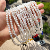 Colorful Enamel Balloon Dog Pendant Beaded Necklaces For Women
