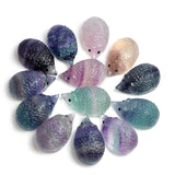 Fluorite Stone Hedgehog Reiki Crystal Craft Healing Home Decoration