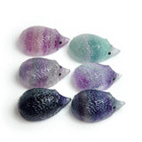 Fluorite Stone Hedgehog Reiki Crystal Craft Healing Home Decoration