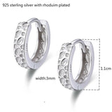 925 Silver Huggie Hoop Earrings For Women