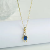 Crystal Boy Girl Necklace Pendant Copper Plated Water Drop Pearl