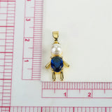 Crystal Boy Girl Necklace Pendant Copper Plated Water Drop Pearl