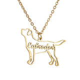 Adorable Dog Cat Shape Name Necklace Birthday Gift