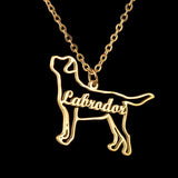 Adorable Dog Cat Shape Name Necklace Birthday Gift