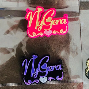 Personalized Acrylic Name Heart Necklace Letter Chain