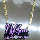 Personalized Acrylic Name Heart Necklace Letter Chain