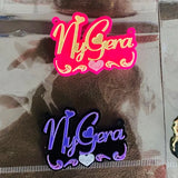 Personalized Acrylic Name Heart Necklace Letter Chain