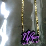 Personalized Acrylic Name Heart Necklace Letter Chain