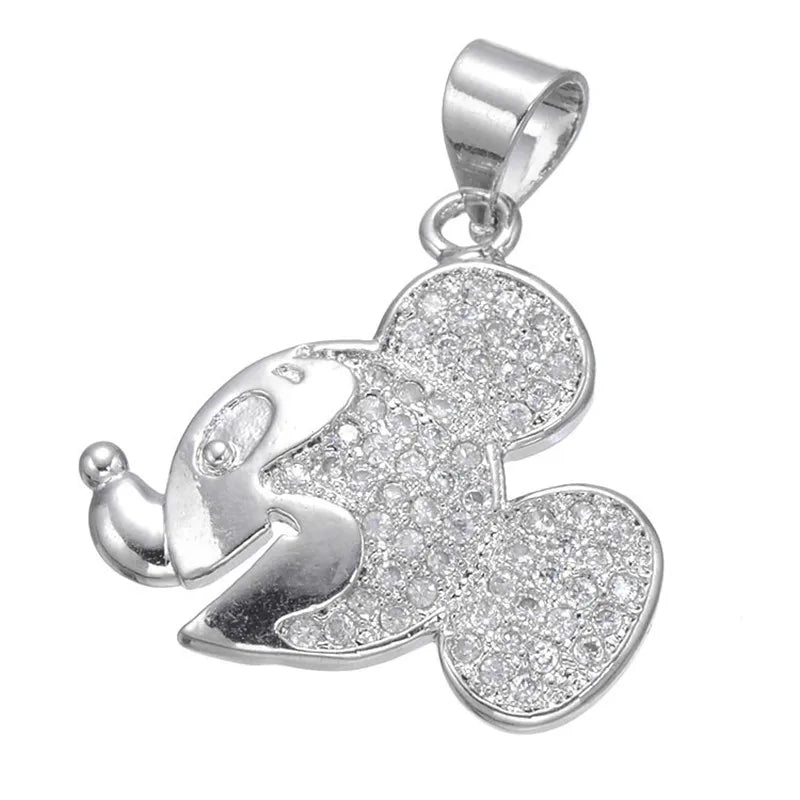Cartoon Mouse Pendant Animal Charms For Jewelry Making