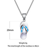 Small Flip Flop Necklace Fire Opal Pendant 925 Sterling Silver