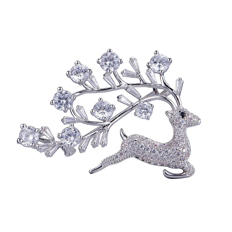 Deer Brooch Women Party Wedding Jewelry Animal Banquet Brooches Pins