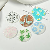 Deer Snowflake Round Plate Acrylic Pendant DIY Accessories 2pcs