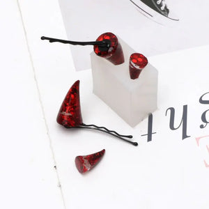 Devil Horns Hair Clips Resin Molds DIY Jewelry Making Tools