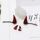 Devil Horns Hair Clips Resin Molds DIY Jewelry Making Tools