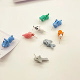 Dinosaur Dog Cat Fox Ear Stud Earring Cartoon Clay Animal Bite Teenager Gift
