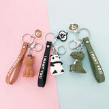 Dinosaur Unicorn Rabbit Keychain for Women Men Key Ring Trinket Cat Bag Pendant