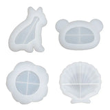 Silicone Resin Dish Mould Dog Bear Flower Plate DIY Hand Crafts
