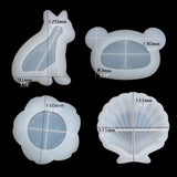 Silicone Resin Dish Mould Dog Bear Flower Plate DIY Hand Crafts