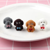 3D Puppy Dog Resin Charms Keychain Animal Pendant