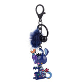 Dog And Butterfly Keychain Fur Ball Pompon Animal Key Chain Ring Accessories