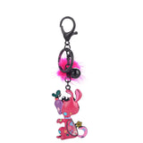 Dog And Butterfly Keychain Fur Ball Pompon Animal Key Chain Ring Accessories