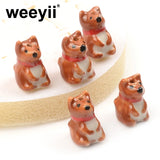 Ceramic Dog Beads 11x17mm for Bracelet DIY Jewelry Making
