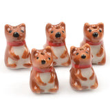 Ceramic Dog Beads 11x17mm for Bracelet DIY Jewelry Making