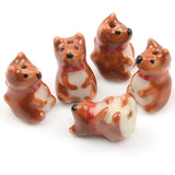 Ceramic Dog Beads 11x17mm for Bracelet DIY Jewelry Making