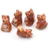 Ceramic Dog Beads 11x17mm for Bracelet DIY Jewelry Making