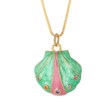 Dog Star Shell Heart Necklace for Women Long Stainless Steel Chains Pendant