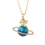 Dog Star Shell Heart Necklace for Women Long Stainless Steel Chains Pendant