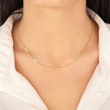 Double Letters Necklace Stainless Steel Personalized Initials Chain Friendship