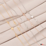 Double Letters Necklace Stainless Steel Personalized Initials Chain Friendship