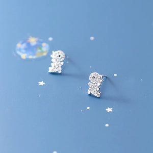 Dragon Stud Earring Pure Silver Jewelry Dinosaur Earrings Romantic Gift