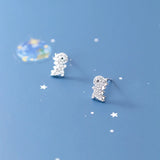 Dragon Stud Earring Pure Silver Jewelry Dinosaur Earrings Romantic Gift