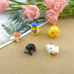 Animal Charms for DIY Jewelry Making - Duck Turtle Cow Earrings