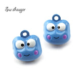Enamel Frog Cartoon Bells Charm Jewelry Findings Pet Necklace DIY Craft