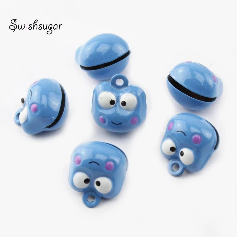Enamel Frog Cartoon Bells Charm Jewelry Findings Pet Necklace DIY Craft
