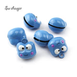 Enamel Frog Cartoon Bells Charm Jewelry Findings Pet Necklace DIY Craft