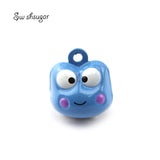 Enamel Frog Cartoon Bells Charm Jewelry Findings Pet Necklace DIY Craft
