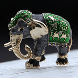 Enamel Elephant Animal Brooch Pins Women Corsage Suit Scarf Dress Decoration